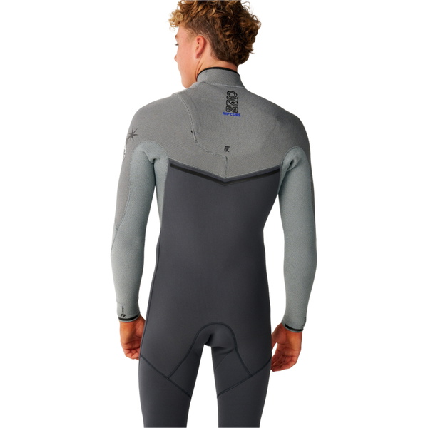 2026 Rip Curl Mens E-Bomb 4/3mm Zip Free Wetsuit 17MMFS - Charcoal Grey